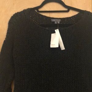 Cable knit black cozy sweater VINCE brand new